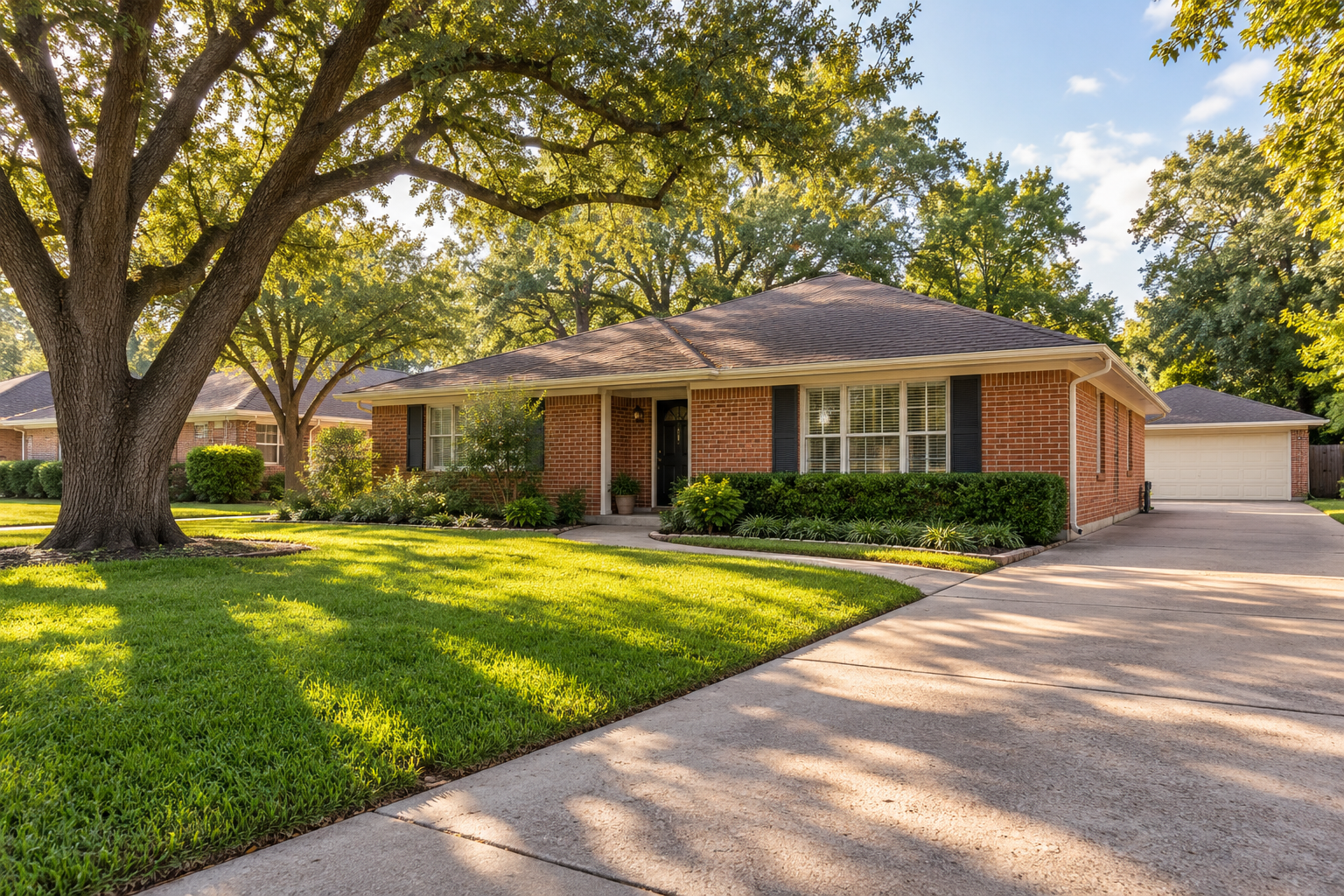Illustrative suburban resale home